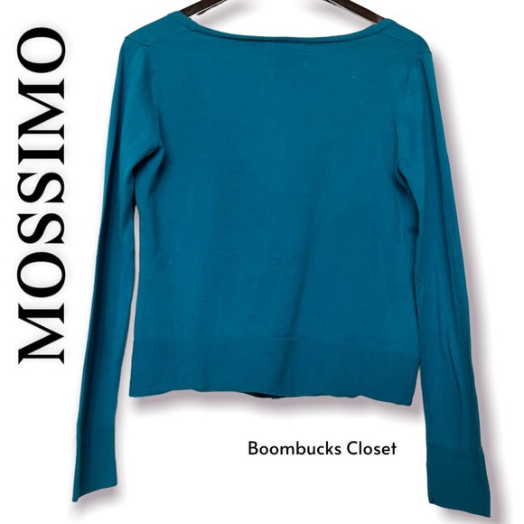 Like New Mossimo  Bright Cerulean Blue Cardigan Size M 100% cotton - Picture 7 of 15